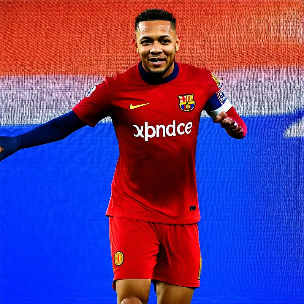 Memphis Depay in Barcelona jersey