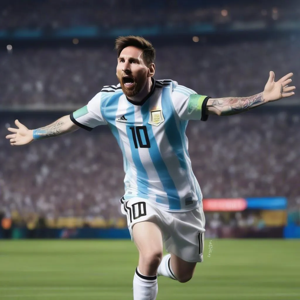 Lionel Messi tỏa sáng rực rỡ trong trận đấu Argentina vs Venezuela