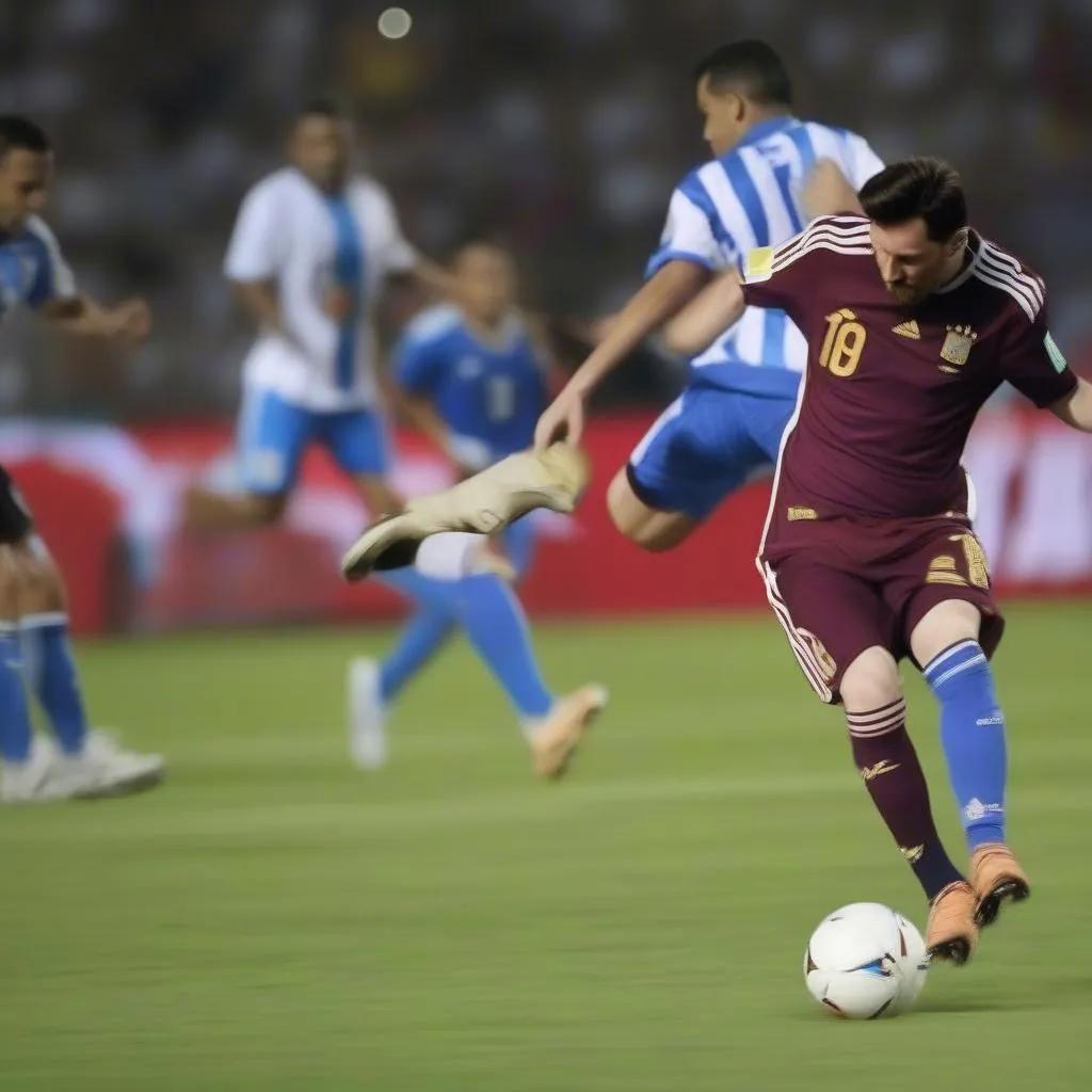 Lionel Messi ghi bàn thắng đẹp mắt trong trận đấu với Nicaragua