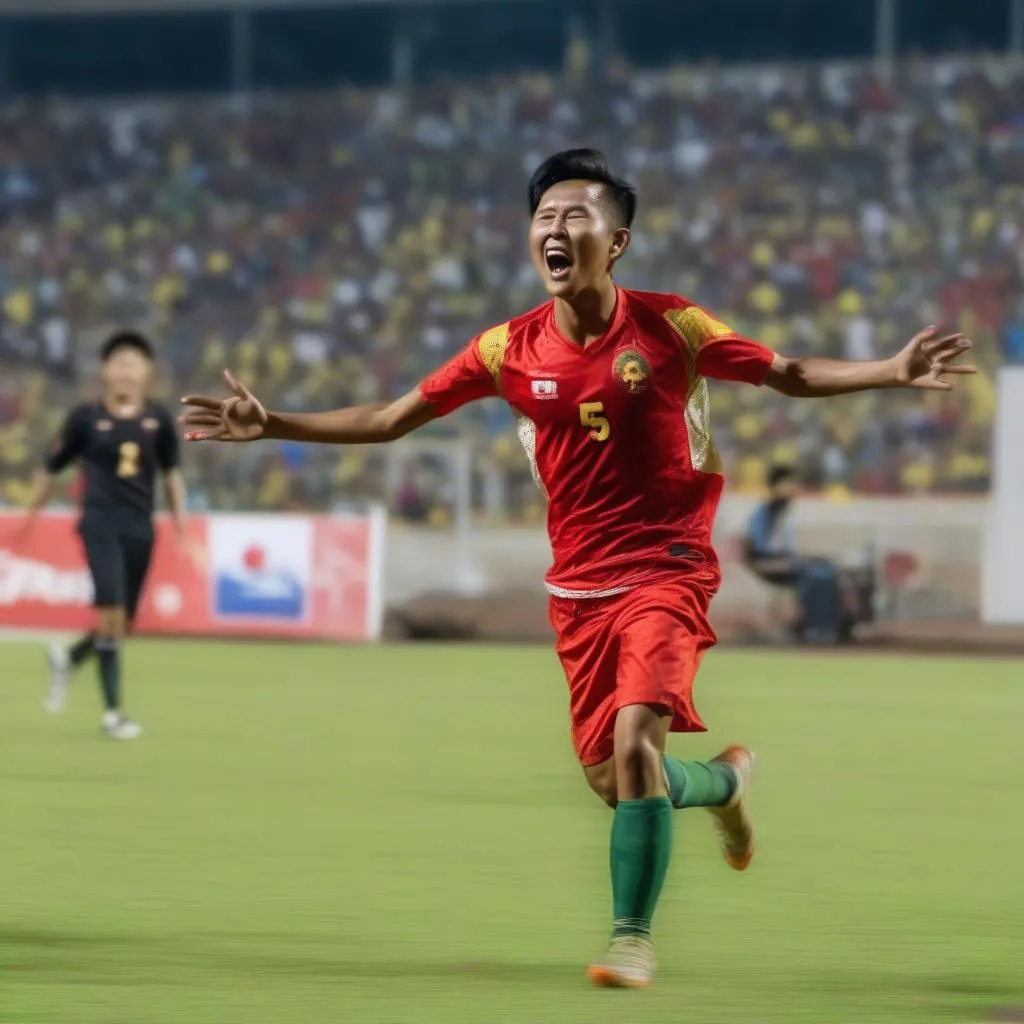 Myanmar vs Lào highlight: Cầu thủ Myanmar ghi bàn mở tỷ số