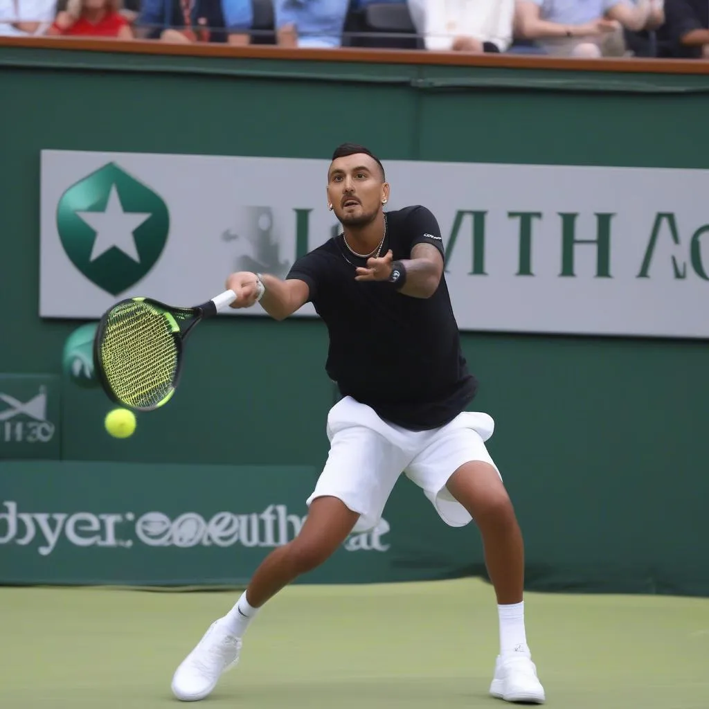 Kyrgios tung cú giao bóng đầy bất ngờ 