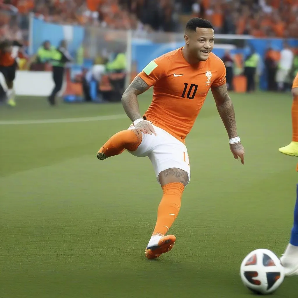 Hình ảnh pha ghi bàn của Depay