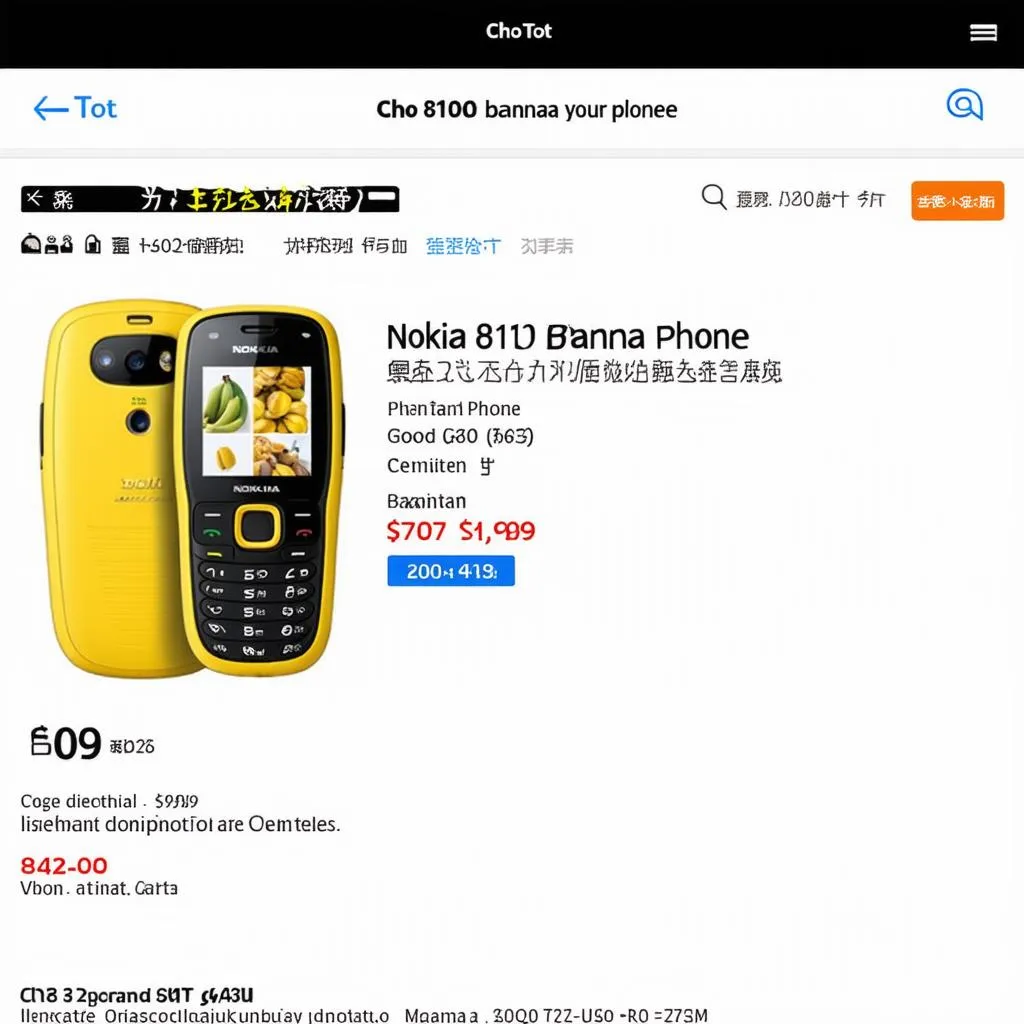 Nokia 8110 cũ bán trên chợ tốt