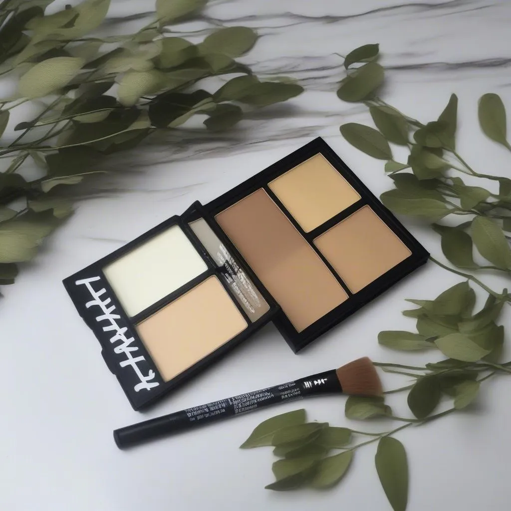 nyx cream highlight and contour palette uk packaging