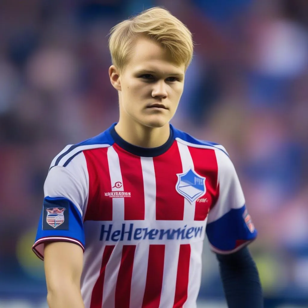 Martin Odegaard makes his debut for SC Heerenveen