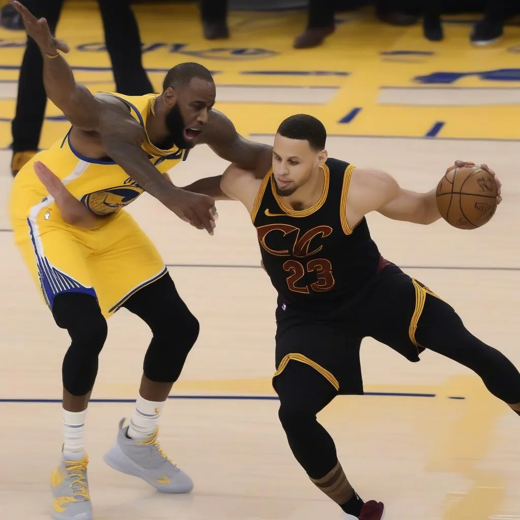 Golden State Warriors và Cleveland Cavaliers tranh tài trong trận chung kết NBA 2016