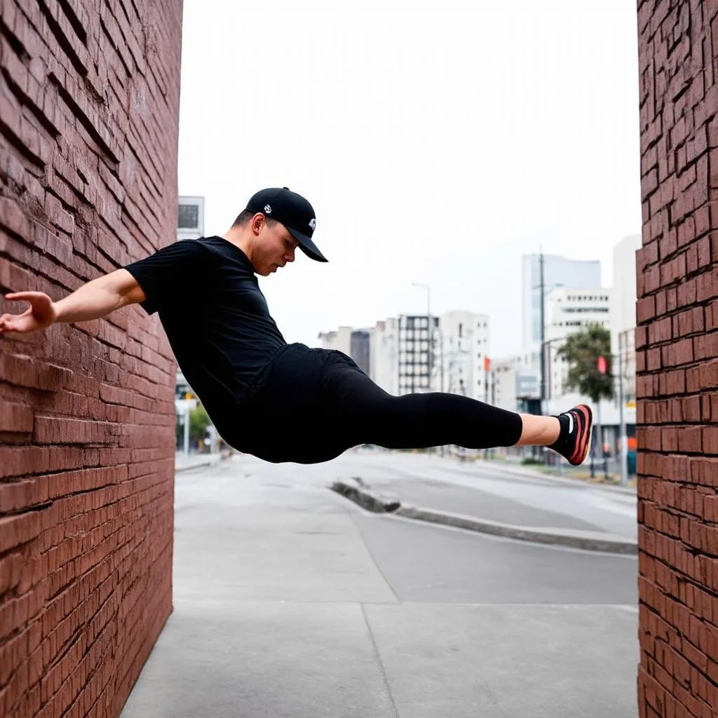 tập-luyện-parkour-bên-tường