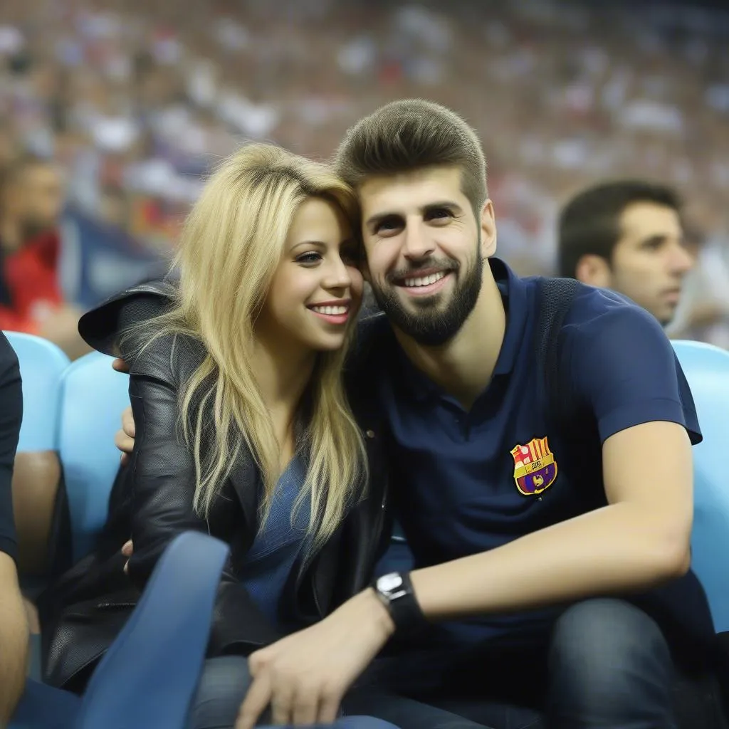 Gerard Pique cùng bạn gái Shakira