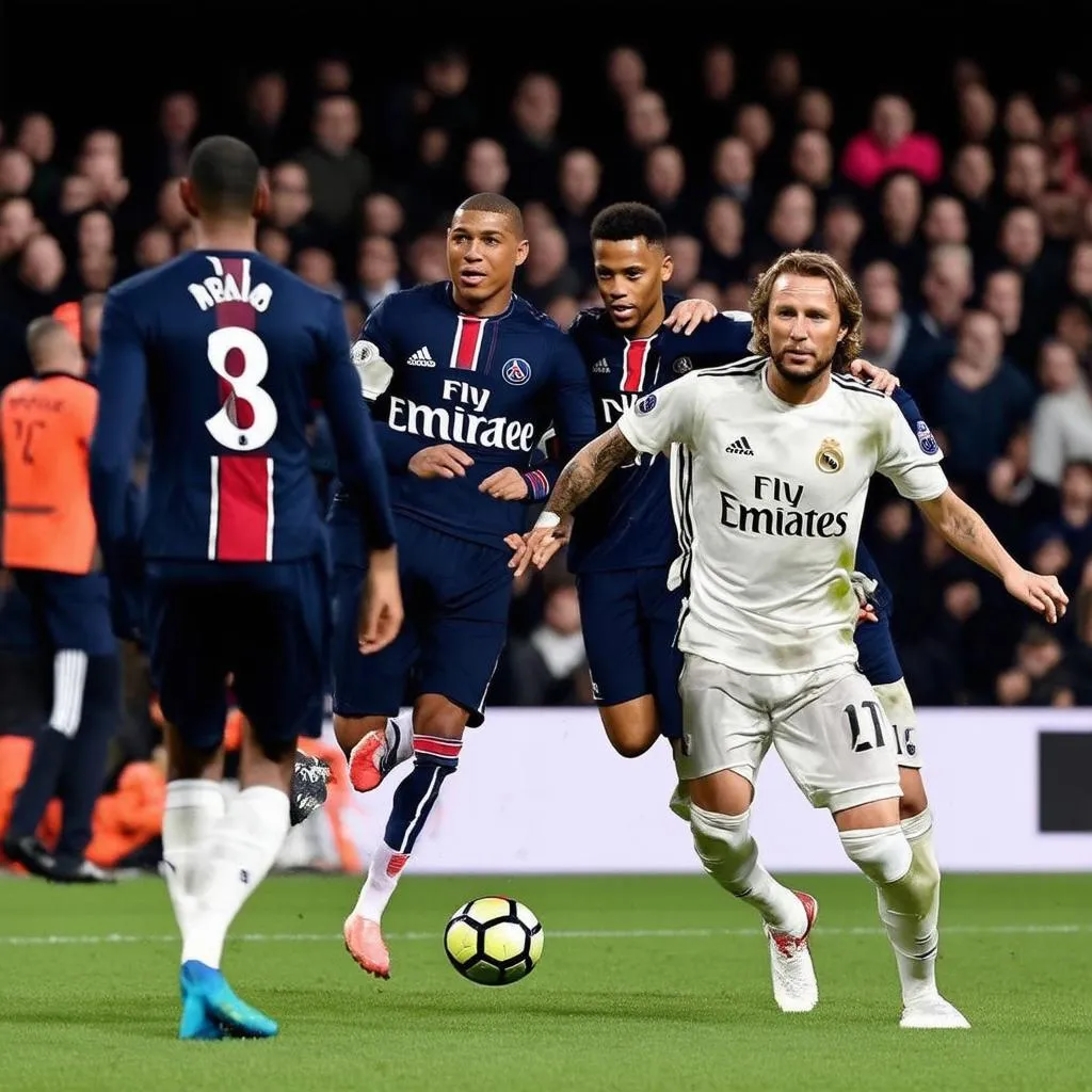 Trận đấu kinh điển giữa PSG và Real Madrid