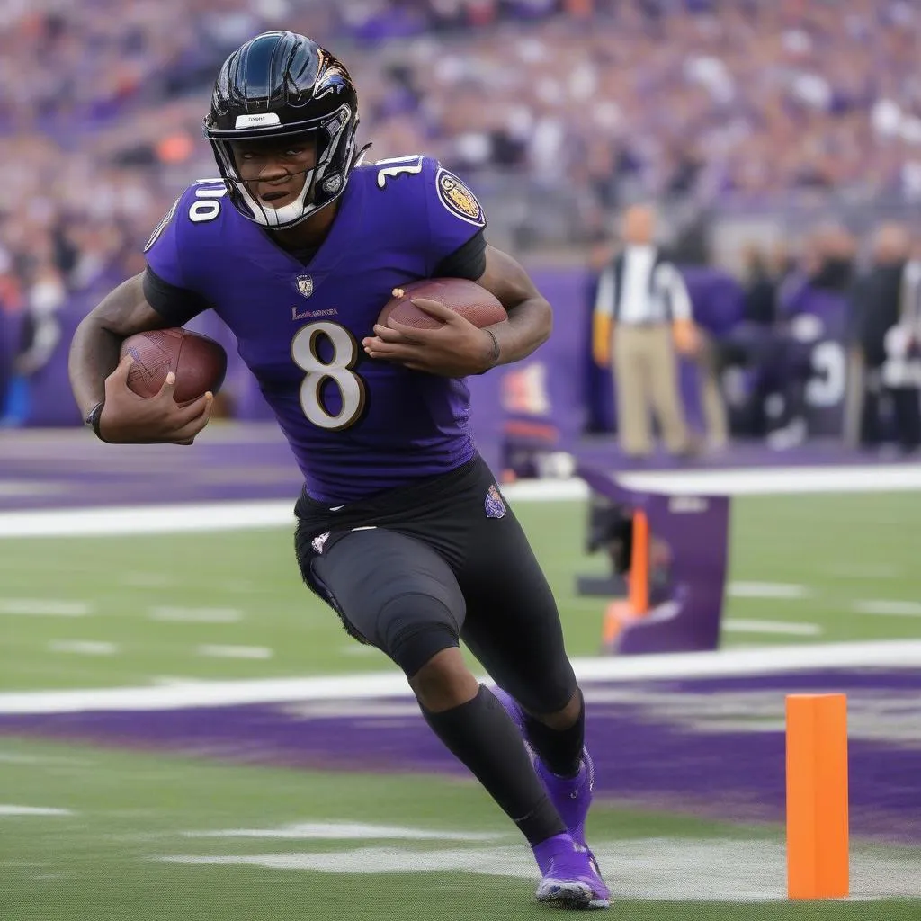 Pha bóng ấn tượng Lamar Jackson ghi điểm