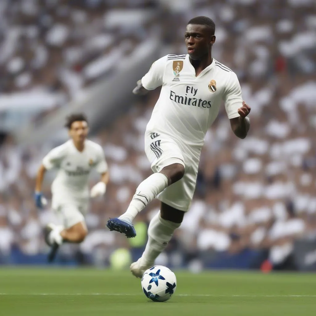 Pha bóng đẹp mắt của Vinicius Junior trong trận đấu Real Madrid vs Tottenham