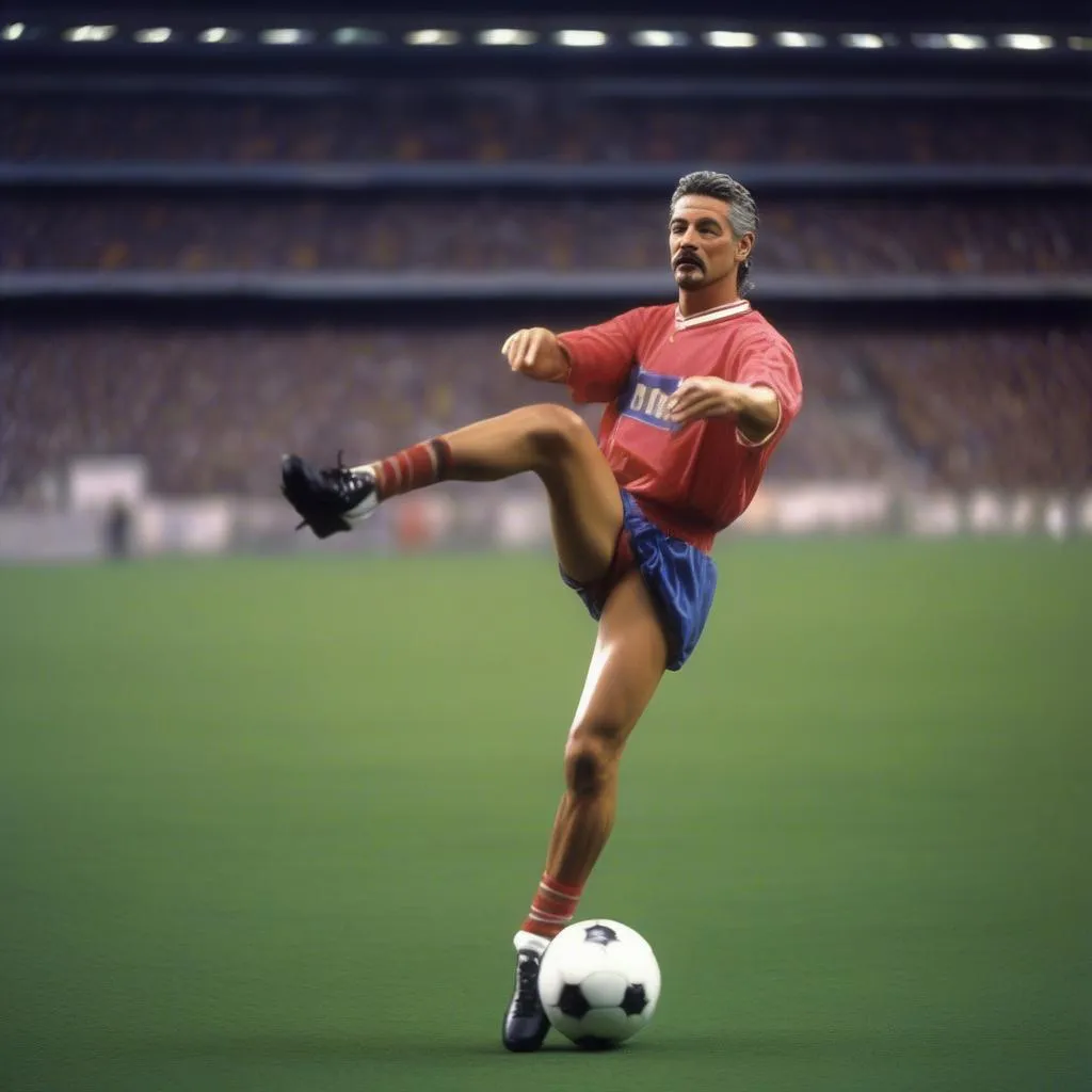 Roberto Baggio showcasing the Milani Strobrlight