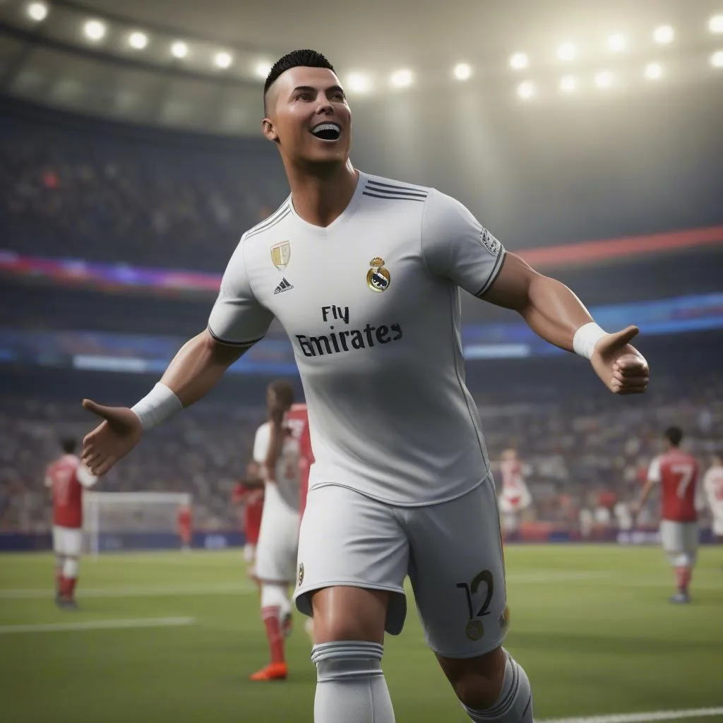 Ronaldo TOTS 22 ăn mừng bàn thắng trong FIFA Online 4