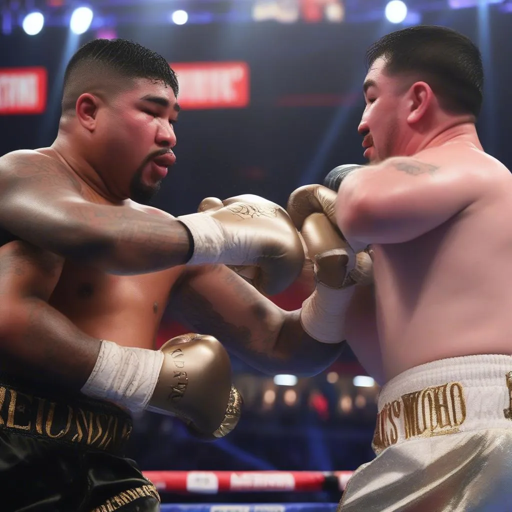 Andy Ruiz Jr. và Anthony Joshua trong cuộc đụng độ đầy kịch tính