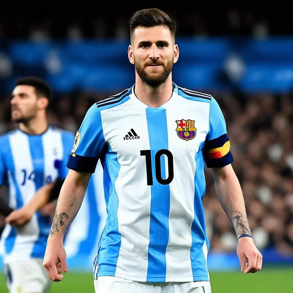 Messi khoác áo số 10 huyền thoại