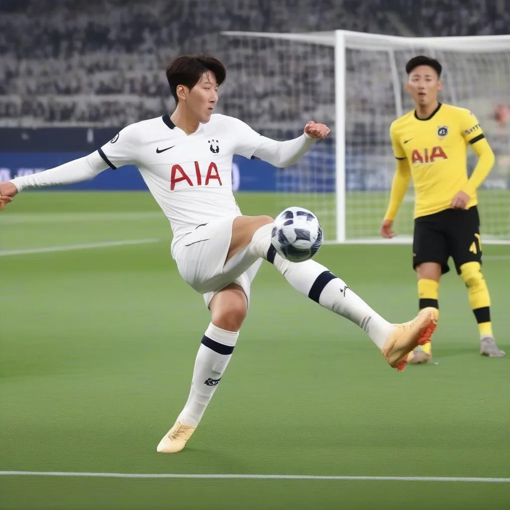 Son Heung-min scores the first goal for Tottenham