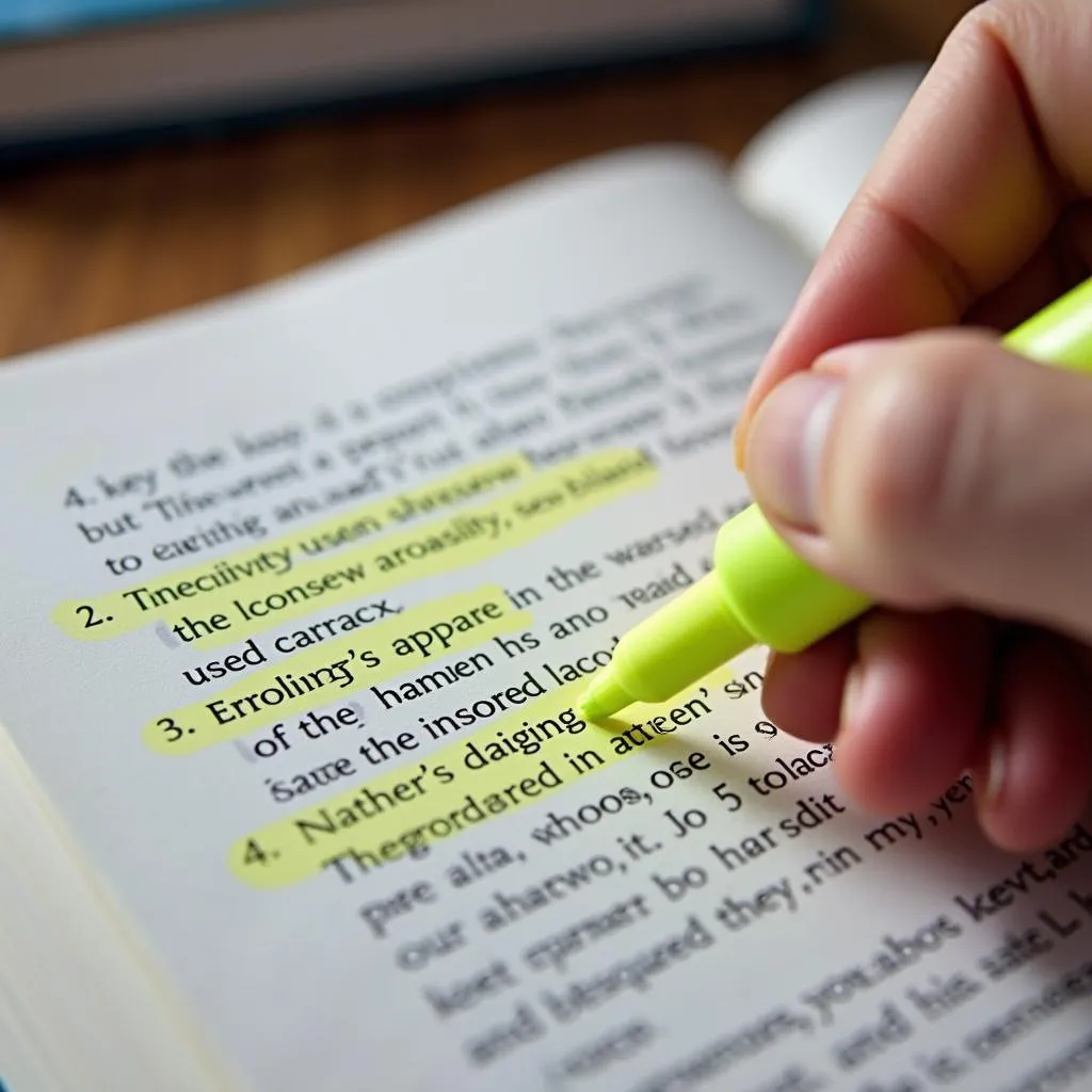 Student Using Sschool Supplies Highlighters Effectively