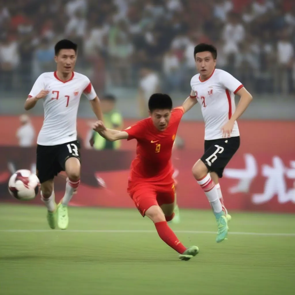 Bàn thắng đẹp mắt trong trận đấu Trung Quốc vs Iran