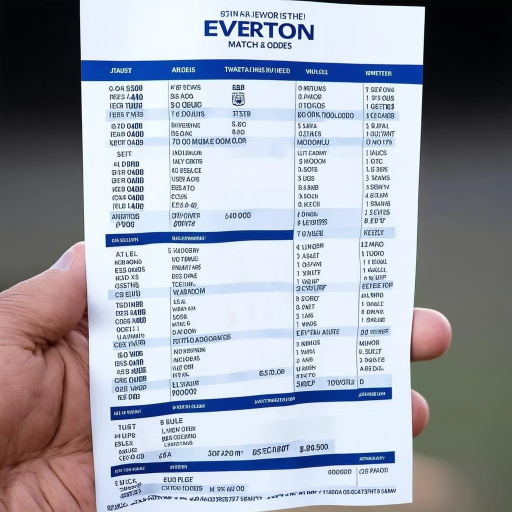 Tỷ lệ kèo Everton