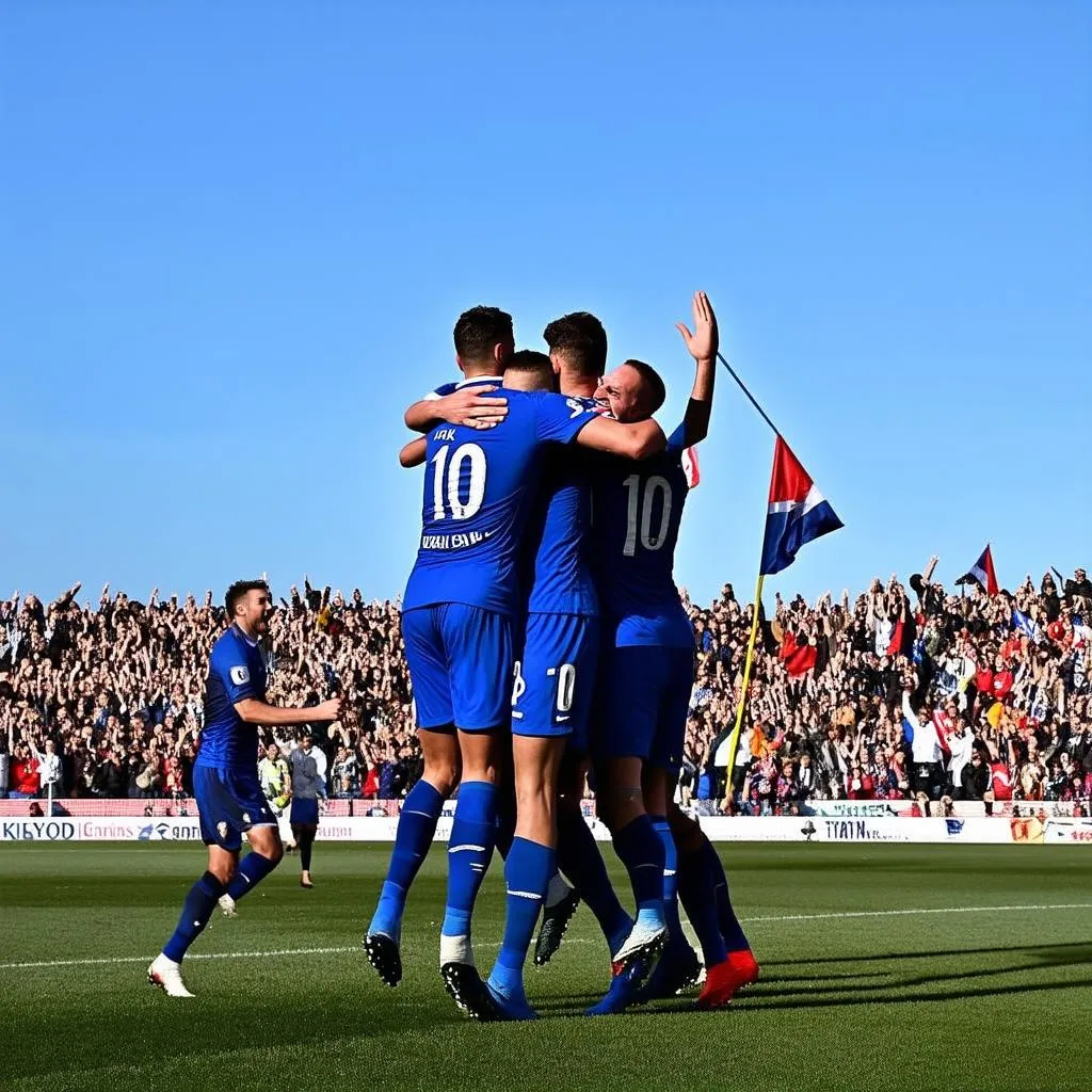 U20 Qatar celebrating a goal