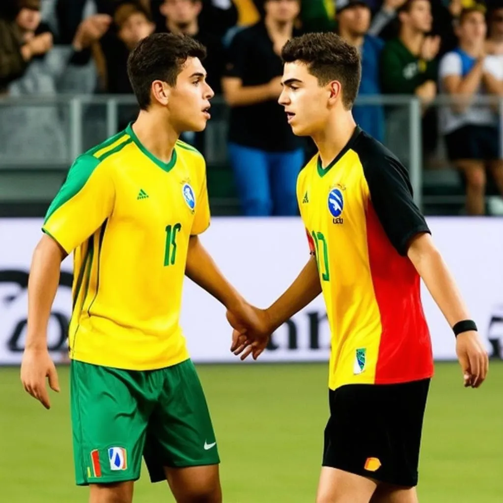 Tranh tài giữa U23 Brazil và U23 Đức