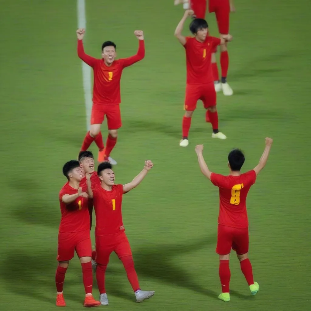 U23 Việt Nam Celebrates Victory