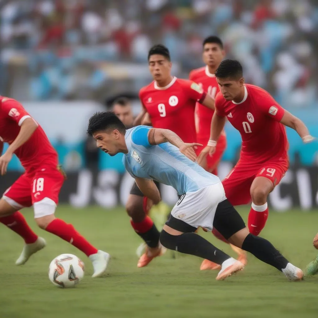 Uruguay vs Peru Highlights: Cầu thủ hai đội tranh đấu quyết liệt