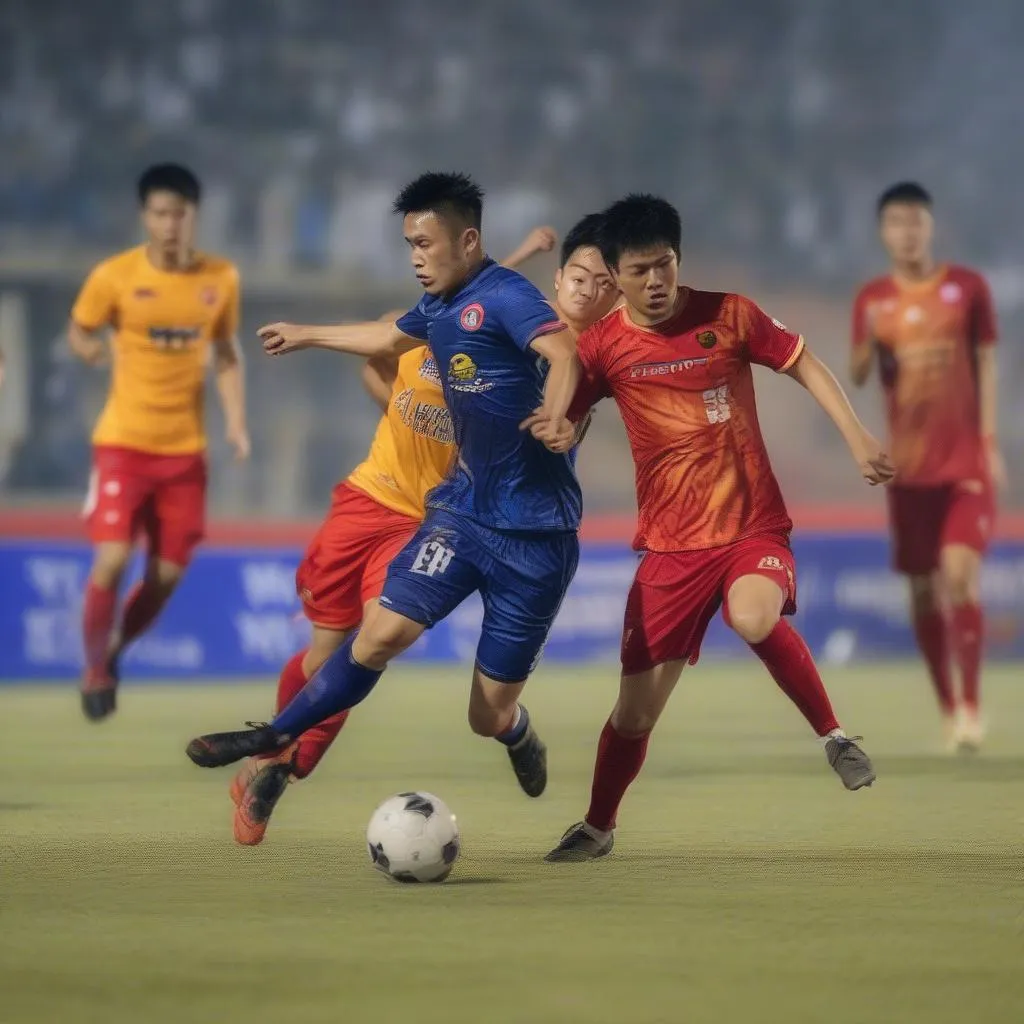 Trận đấu hấp dẫn giữa Hà Nội FC và Viettel FC tại V-League 2018