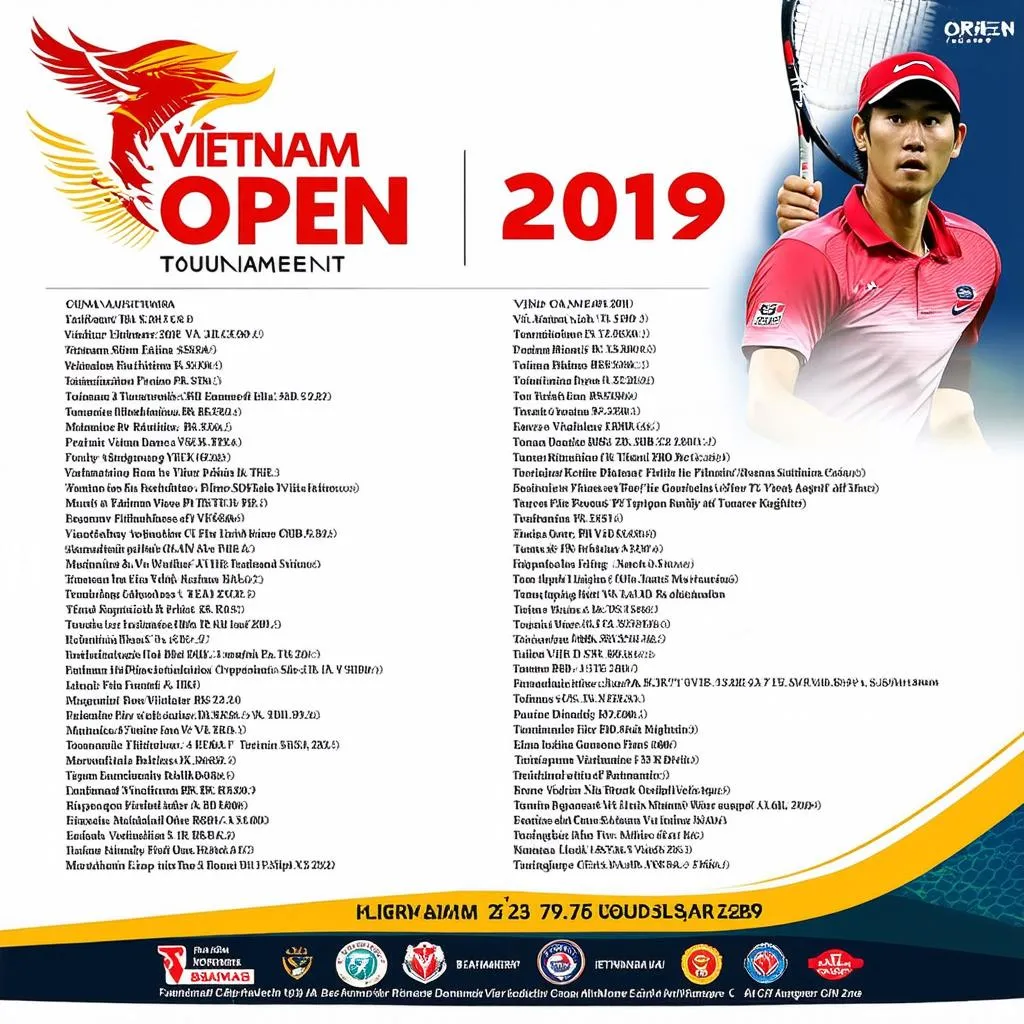 Lịch thi đấu Vietnam Open 2019