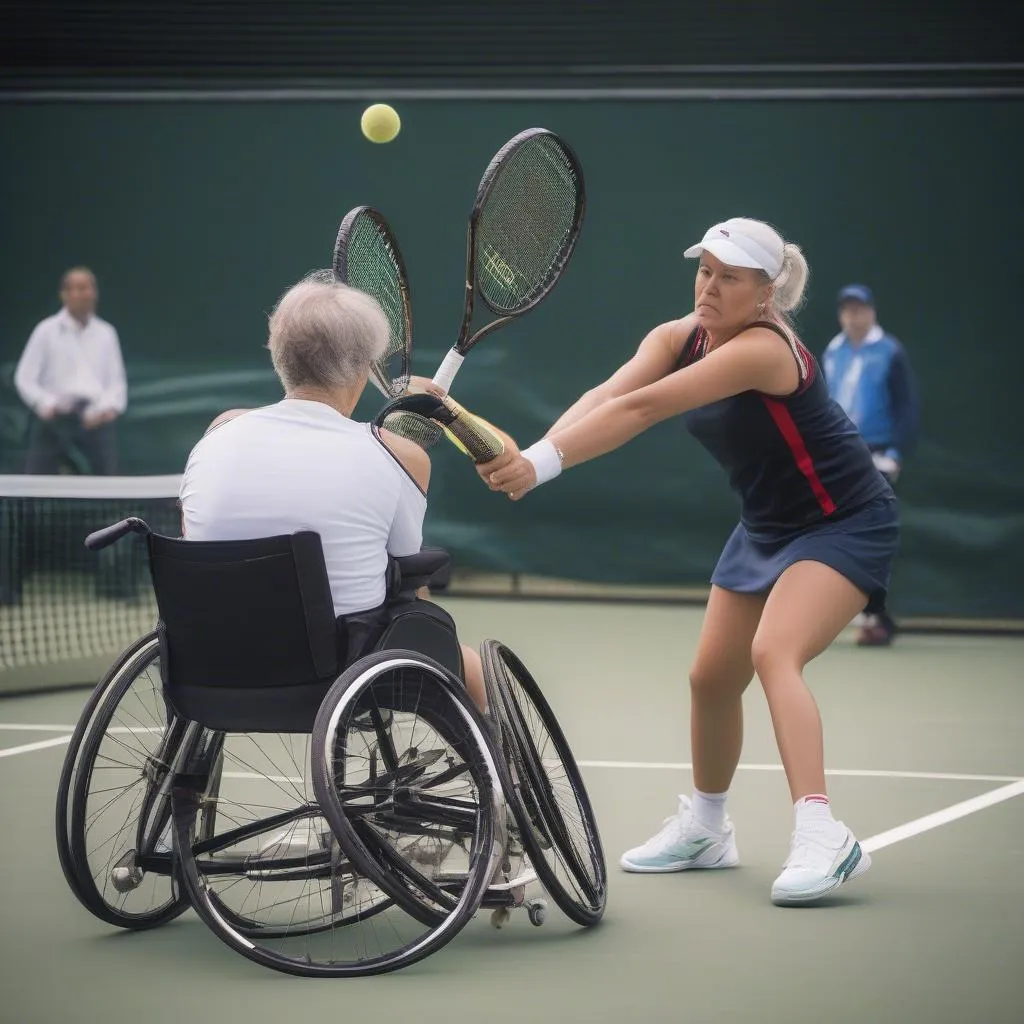 Trận đấu Wheelchair Tennis