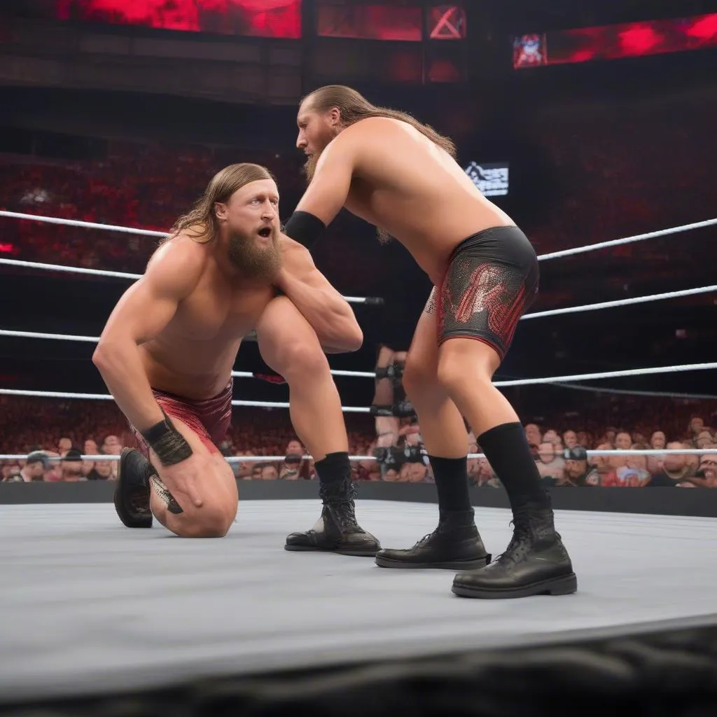 Daniel Bryan và Big Cass đối đầu trong trận đấu tại WWE Extreme Rules 2018