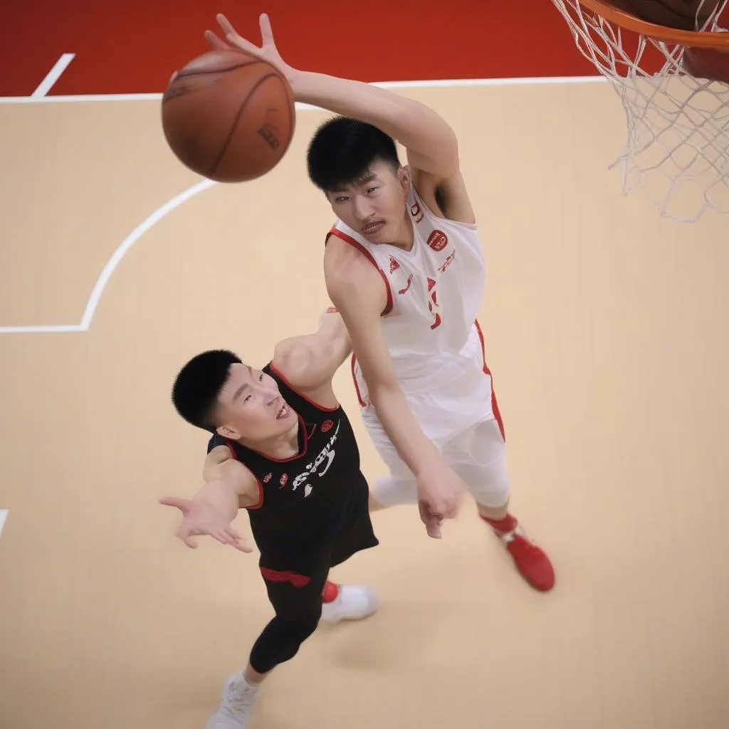 Zhou Qi Blocking Shots