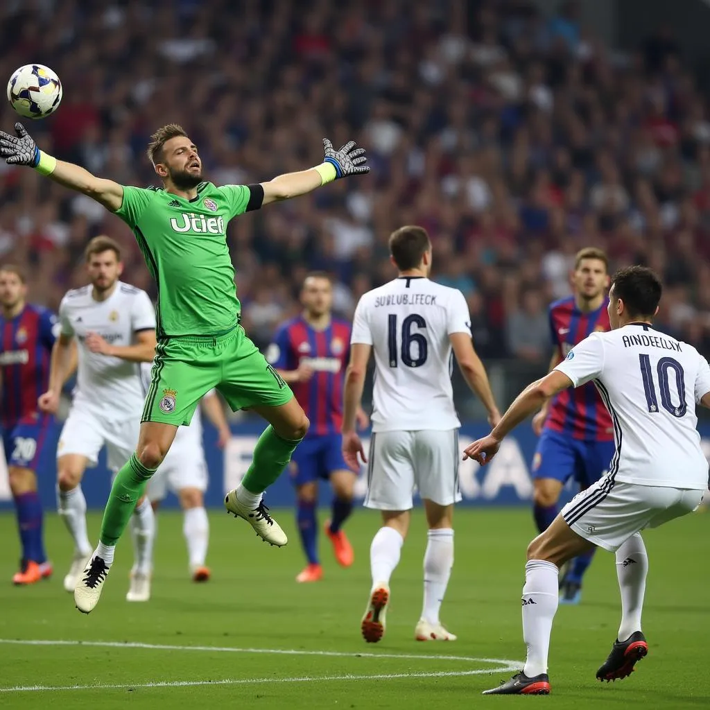 Alentico goalkeeper's heroic save