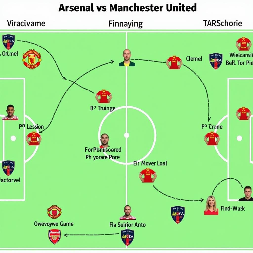 So sánh chiến thuật Arsenal vs Manchester United