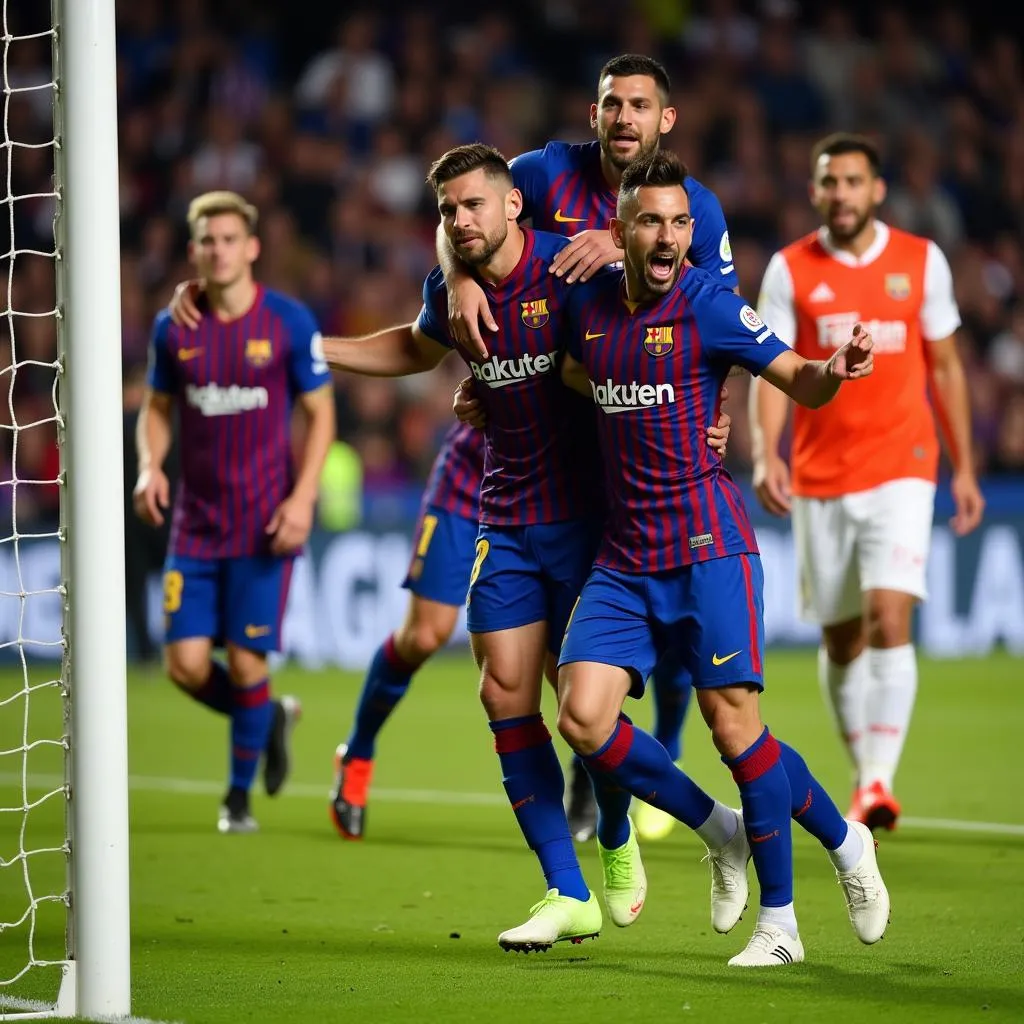 Bàn thắng đẹp mắt trong trận đấu Barca vs Valencia