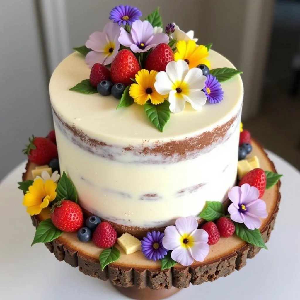 Bánh kem naked cake: Minimalism và vẻ đẹp tự nhiên