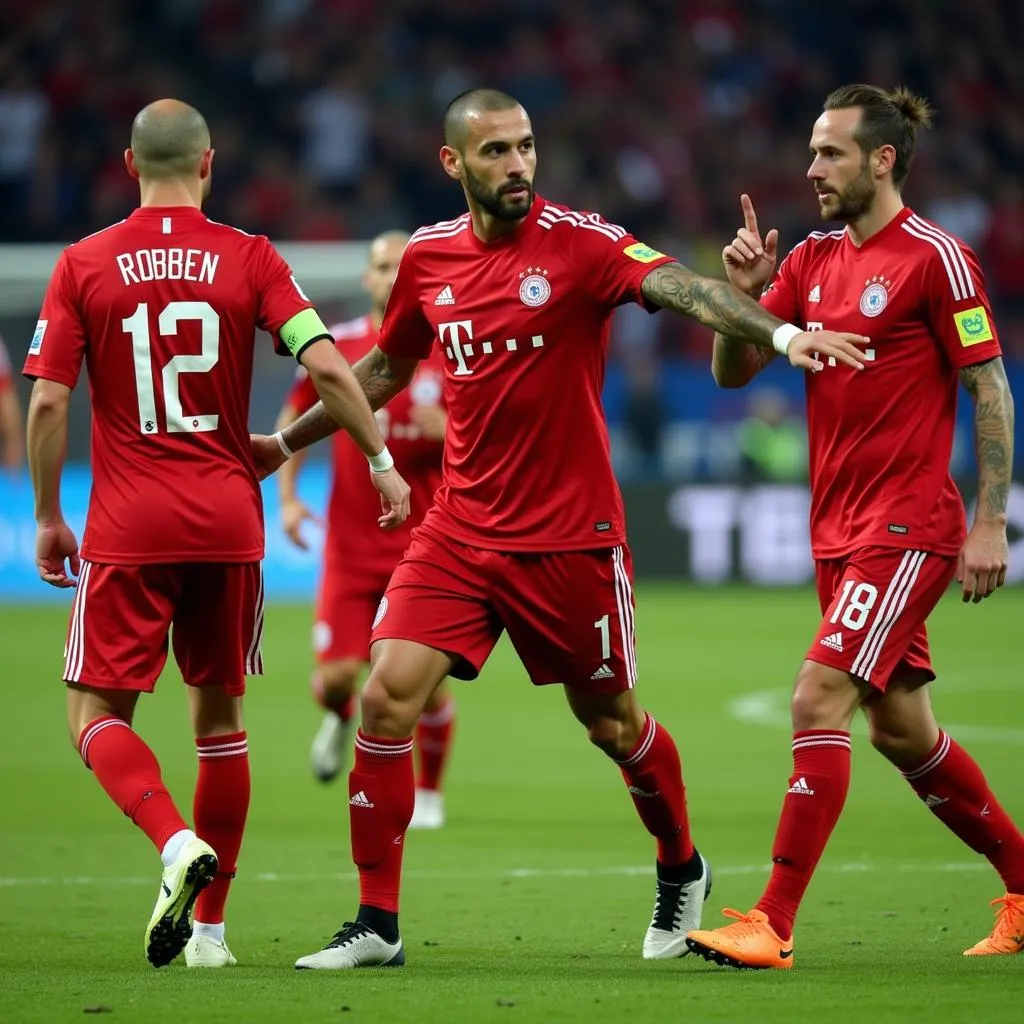 Bayern vs. Lyon 2010 Champions League Semifinal Match Photo