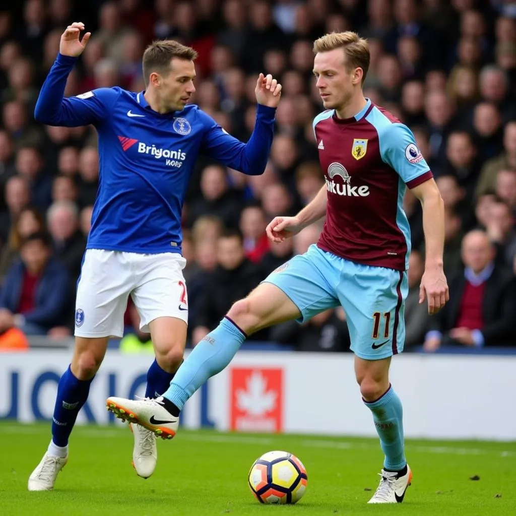 Ben Mee đánh đầu gỡ hòa cho Burnley