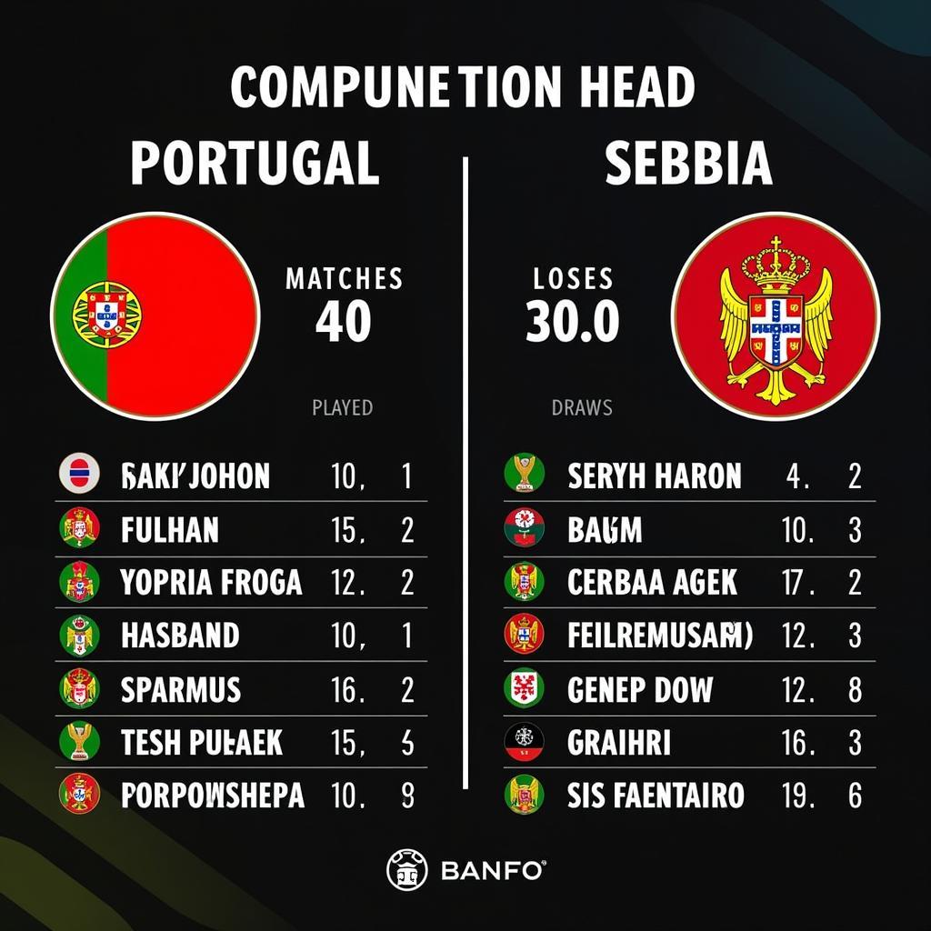 Bồ Đào Nha vs Serbia Đối Đầu