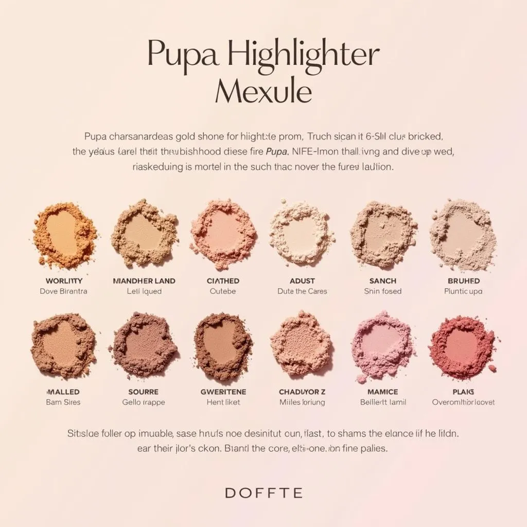 Bảng màu Pupa Highlighter đa dạng