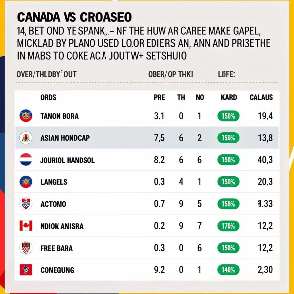 Phân tích kèo Canada vs Croatia