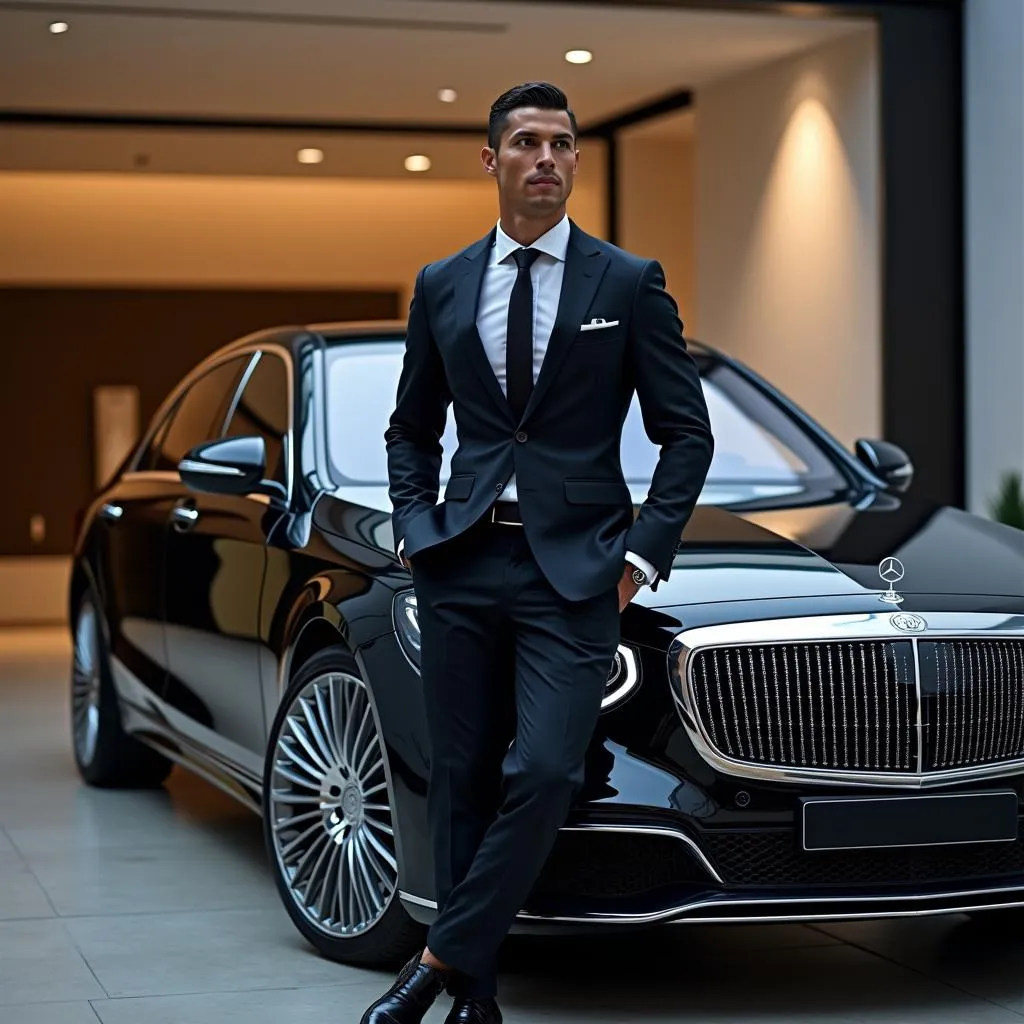 Cristiano Ronaldo và chiếc Maybach của mình