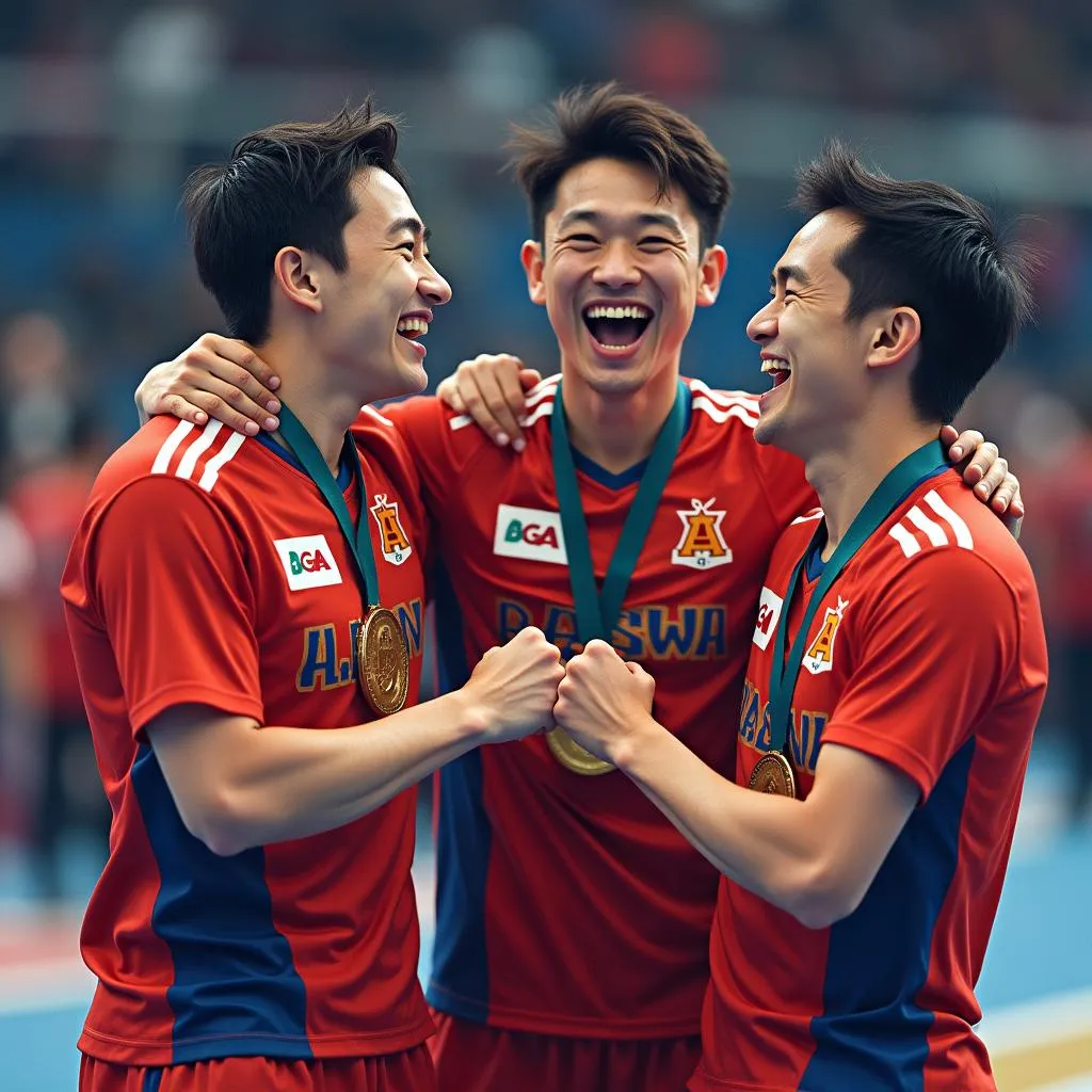 Crow Sam Sung Galaxy Holding the World Championship Trophy