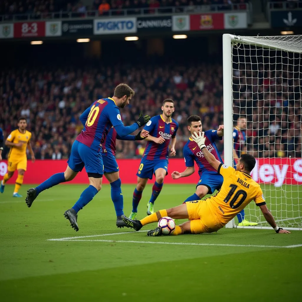 Những pha cứu thua ngoạn mục trong trận đấu Barca vs Valencia