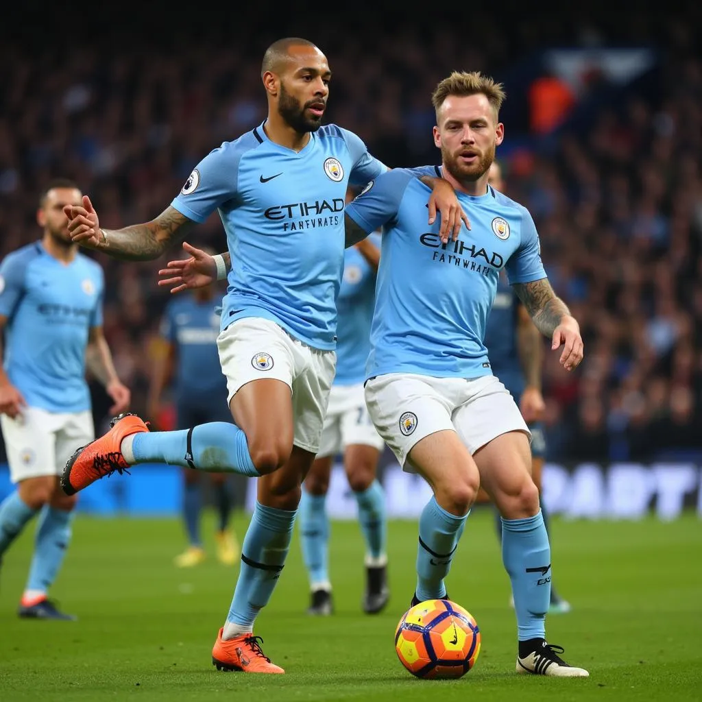 Kevin De Bruyne finds Jack Grealish with a precise pass, leading to a goal for Manchester City