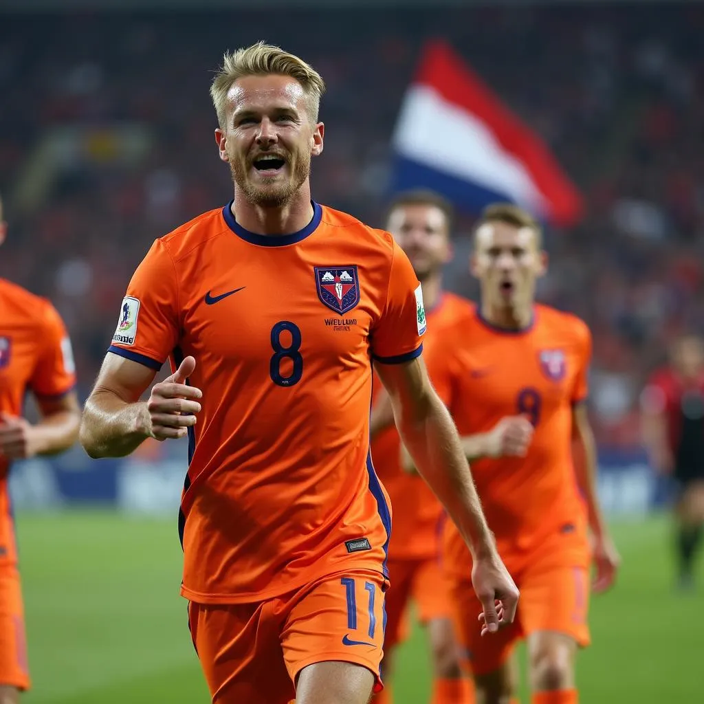 De Ligt playing for the Dutch national team