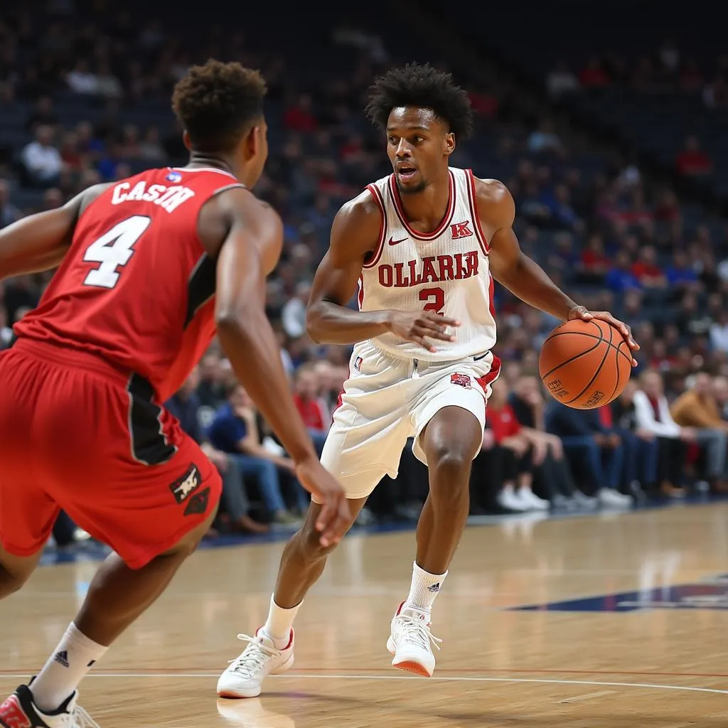 DeAngelo Casto playing college basketball