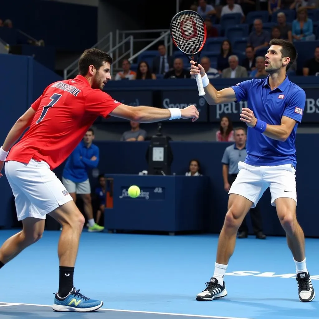 Djokovic và Anderson tại US Open 2015