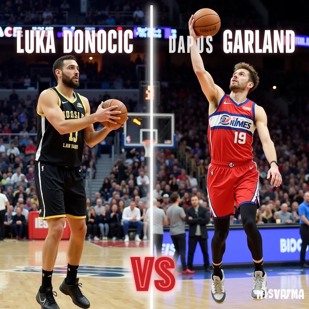 Luka Doncic và Darius Garland so tài ném 3 điểm