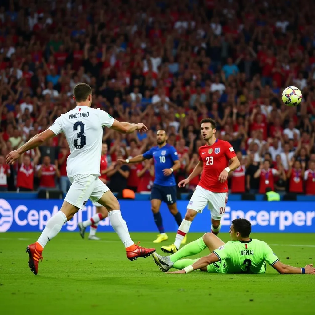 Denis Cheryshev scores a stunning volley to equalize for Russia against England